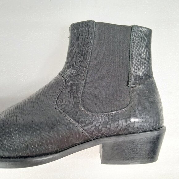 Twisted Tailor Black Textured Chelsea Boots Men’s 43 / US 10 Excellent Cond - Picture 13 of 14